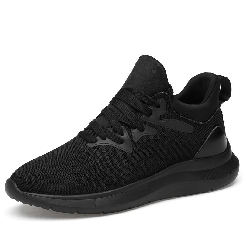 

Men s Mesh Casual Shoes Thick Soled Wear-resistant Breathable Sports Shoes Versatile Black Men s Outdoor Hiking Shoes Lace Up 44