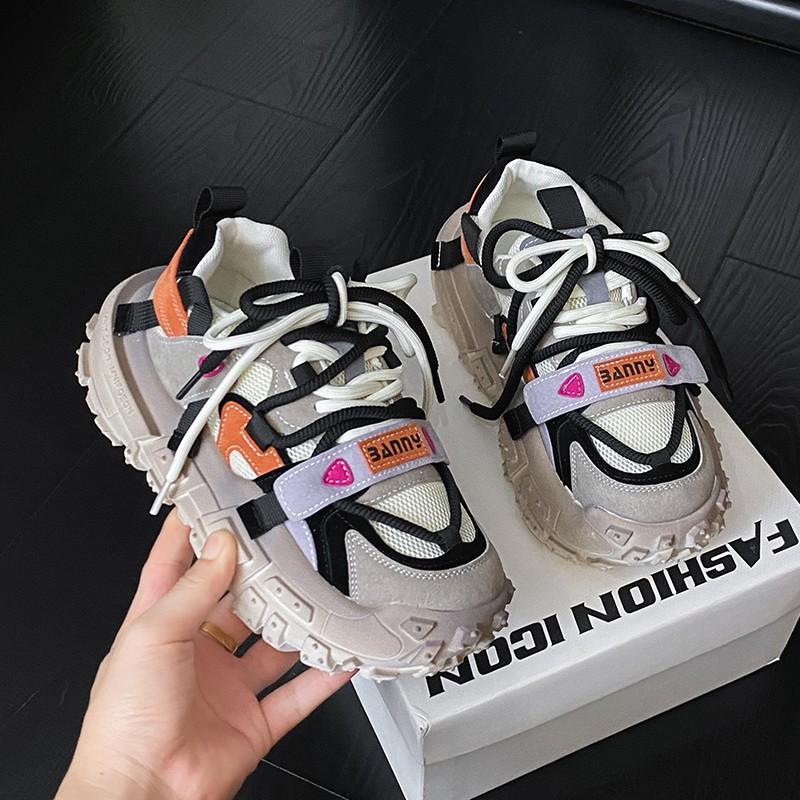 2024 Dámské barevné silné sportovní boty Designové spodní běžecké boty Módní ležérní boty zvyšující výšku