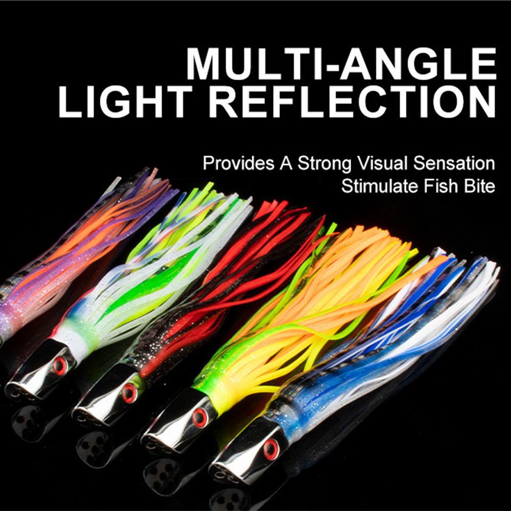 Octopus Squid Skirt Bait 3D Eyes Fishing Lure Fishing Marlin Tuna Trolling Lure Fishing Bait for Sea Fishing