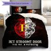 Feyenoord  Pattern Bedding Quilt Set Quilt Cover Pillowcase Home Decoration Birthday Gift (1 * duvet cover + 2 * pillowcase, without core)