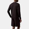 Calvin Klein Logo Pattern Comfortable Crew Neck Long Sleeve Pajama Top Men Tops Black NM2771-002