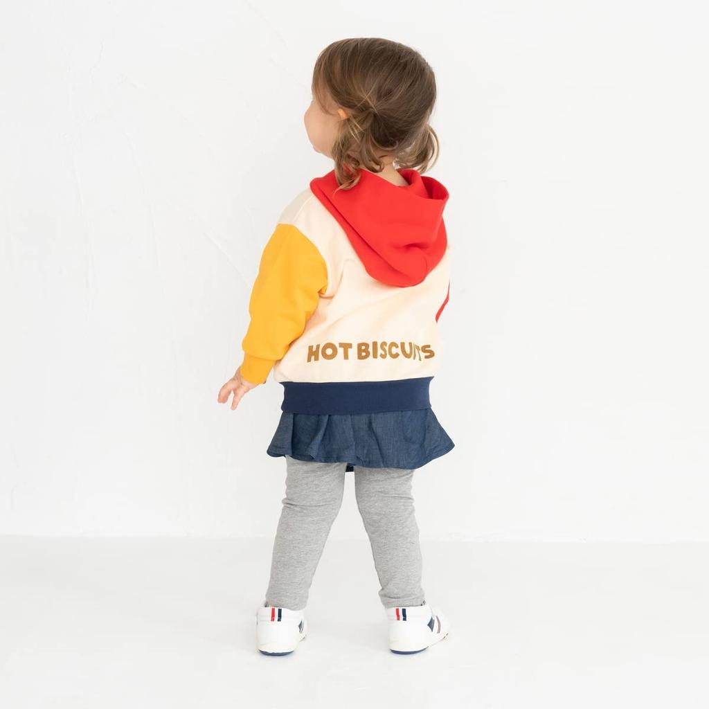 MIKIHOUSE HOT BISCUITS Hoodie for Boys and Red and Size Girls, Navy, 80cm, 70-5601-494