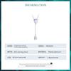 S925 Sterling Silver Purple Zircon Lily of the Valley Pendant Necklace Elegent Neck Chain for Women Fine Jewelry
