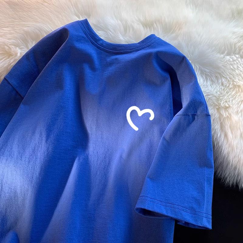 Heavy Duty Pure Cotton T-shirt Men's Summer New Style Hong Kong Style Trend Plus Size Round Neck Casual Versatile Top Short Sleeved Base Shirt