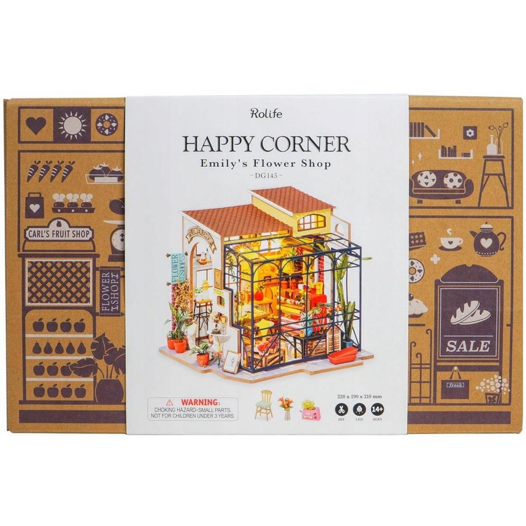 Emily's Floraria 3D Puzzle DIY House Model 206 Pieces Wooden Assembly Toy Creative Gift