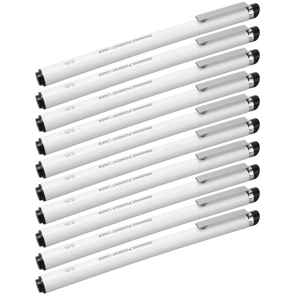10PCS Waterproof Micro Line Pens Glossy Water Strong Coverage Micro Line Pens Manga Pens for Student for Cartoon
