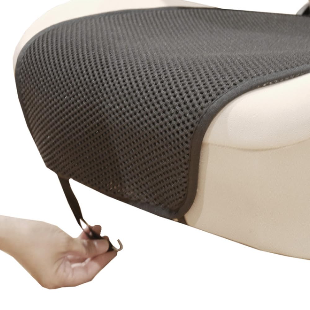 BONFORM Refreshing Mesh Slim Double Padded 375 x 1210 x Cushion, Size 7mm, Color Black, 5857-27BK