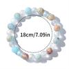 1 Piece Aura Quartz and Ocean Sediment Beaded Bracelet  Unisex  Homeopathic Crystal Jewelry  Brings Abundance  Prosperity