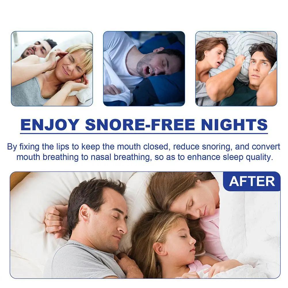 Sleeping Aid Tape Anti-snoring Closed Mouth Patch Open Mouth Breath Correction Tape Health Care Closed Mouth Sleep Elastic Tape