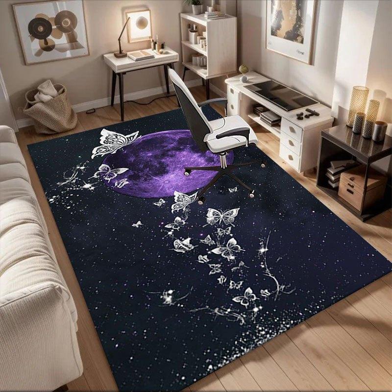 Purple Moon Butterfly Wallpapers for iPhone & AndroidOffice Mat Home Decor Office Desk Chair Carpet for office ph129