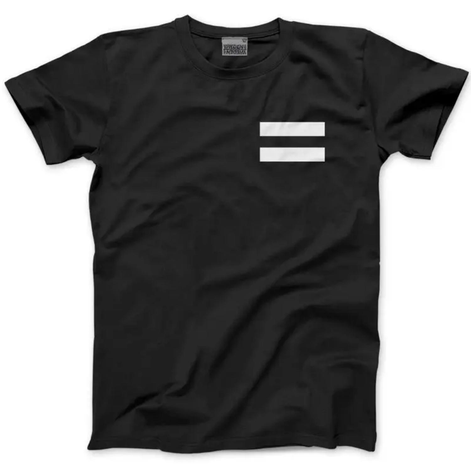 

2 Lines Equality Pocket Logo Mens T Shirt S чёрный