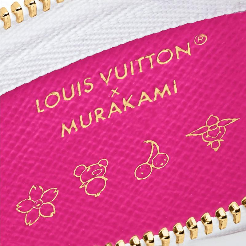 Louis Vuitton Borsetta Portachiavi X Takashi Murakami Tela Monogramma Multicolore/Bianca Portafogli da Donna M28388