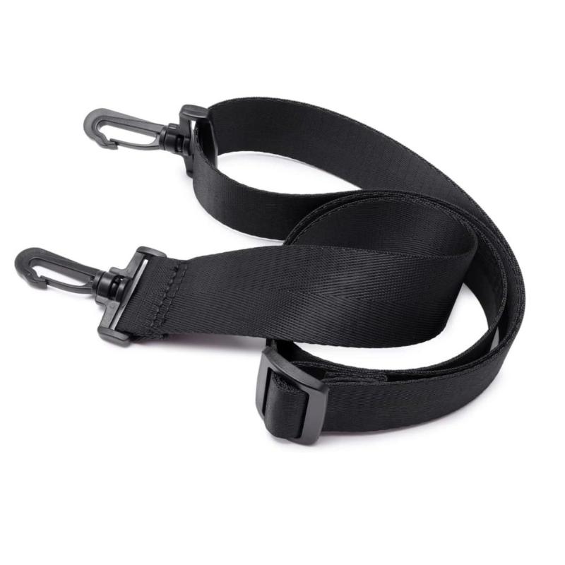 Non-Slip Adjustable Black Nylon Shoulder Strap Sturdy Metal Hooks for Laptop Bags Luggage Outdoor Travel Use