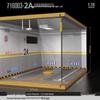 1/18 Wooden Parking Garage Model with Lighting and Dustproof Ornaments