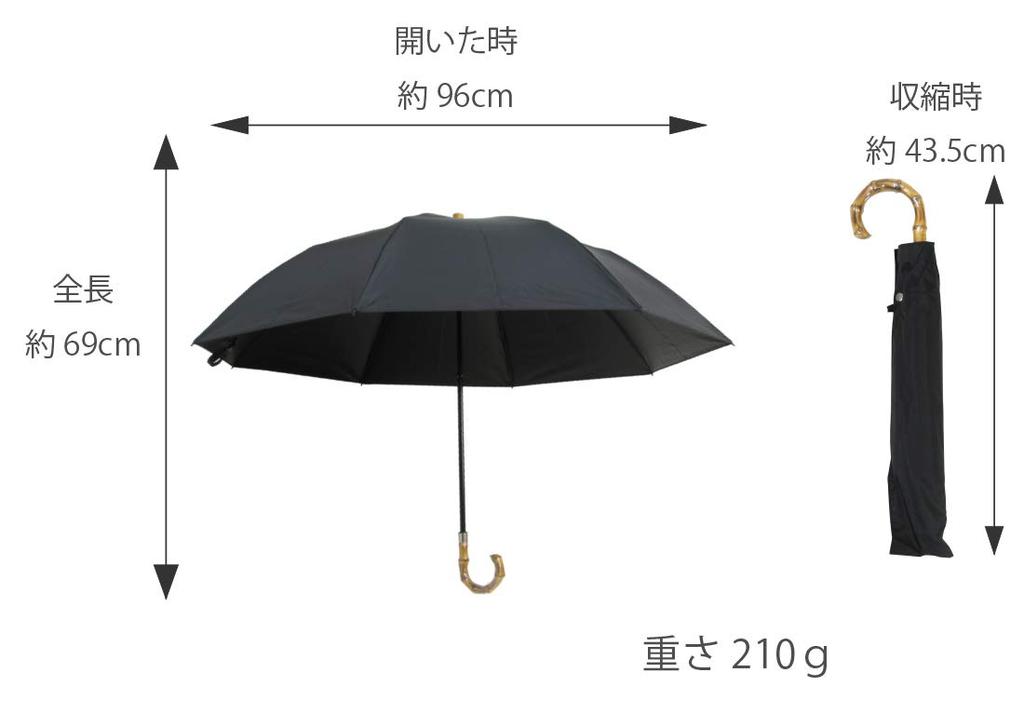 Japanese JUPA Carbon Folding Umbrella Fabric, First-class Light-blocking, Standard, Ribs, Women's