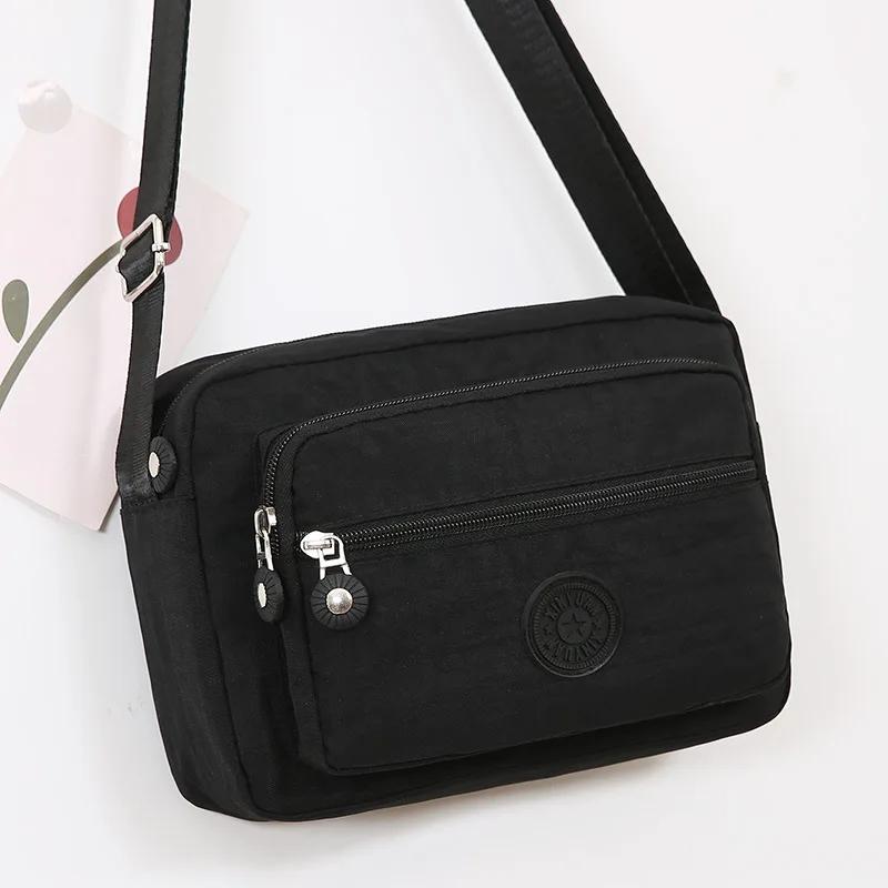 New Simple Lightweight Waterproof Nylon Crossbody Bag Fashionable Small Square Single Shoulder Bag for Women Trendy And Versatil