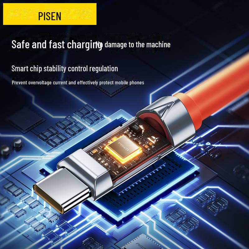 PISEN 100W 1.2m Aluminum Alloy Flash Charge Cable for Huawei