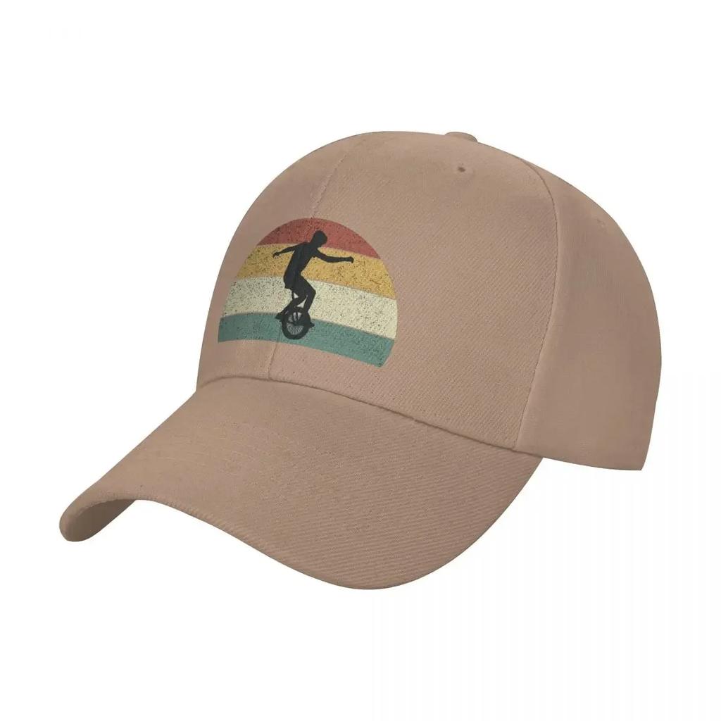Vintage Retro Unicycle Unicycle Rider Funny Unicycle Baseball Cap Trucker Hat Fashion Beach Rugby Caps For Women Unisexs