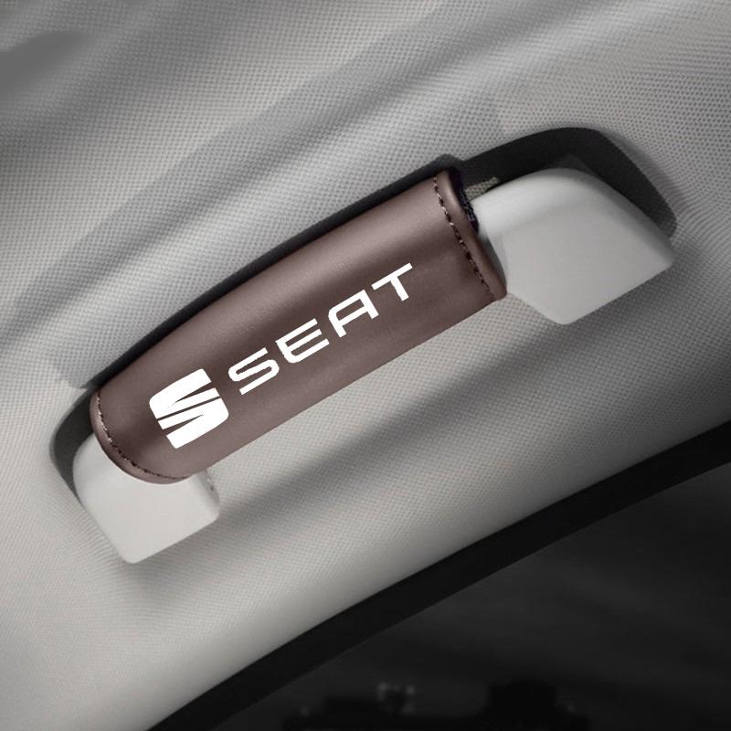 kncr9 Car Roof Armrest Pull Protection Cover Gloves Door Handle Non-Slip Cover For Seat FR Leon Ibiza Altea Exe 5f Mk2 Mk3 Accessories