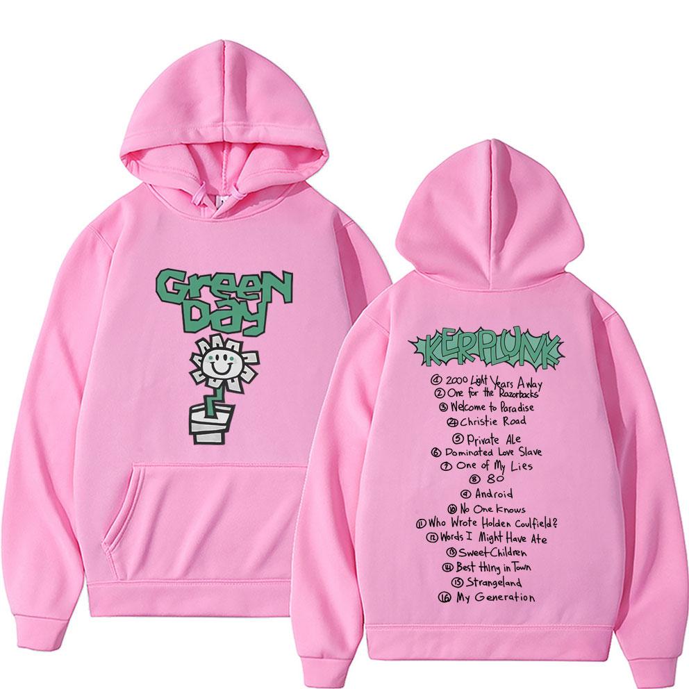 Punková kapela Green Day Kerplunk Grafická mikina s kapucí Vintage ležérní fleecová mikina Pánská Dámská Gotický rock Retro Oversized mikiny s kapucí