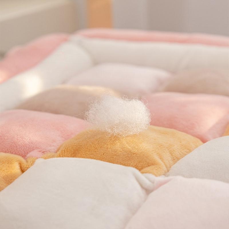 Color Blocking Checkered Sofa Cushion All-season Universal Plush Anti Slip Sofa Mat Bedroom Tatami Mat Children's Crawling Mat