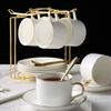 European Ceramic Coffee Cup & Saucer Set