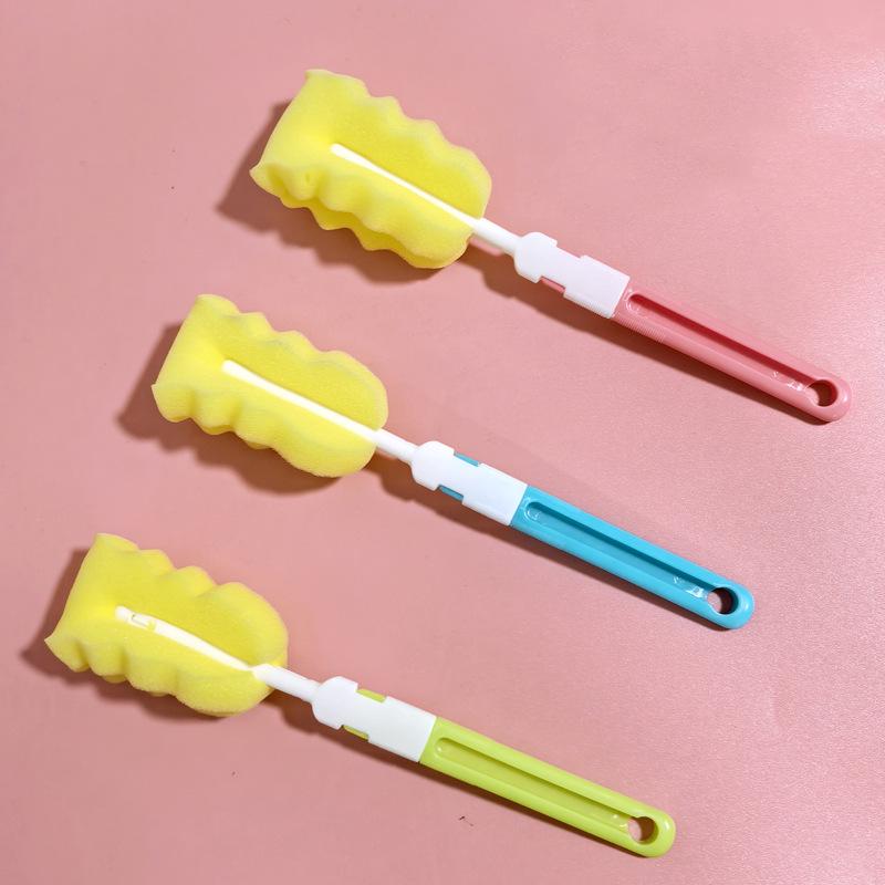 Long Handle Rotating Brush for Cleaning Glasses, Bottles, Teacups, and Baby Bottles