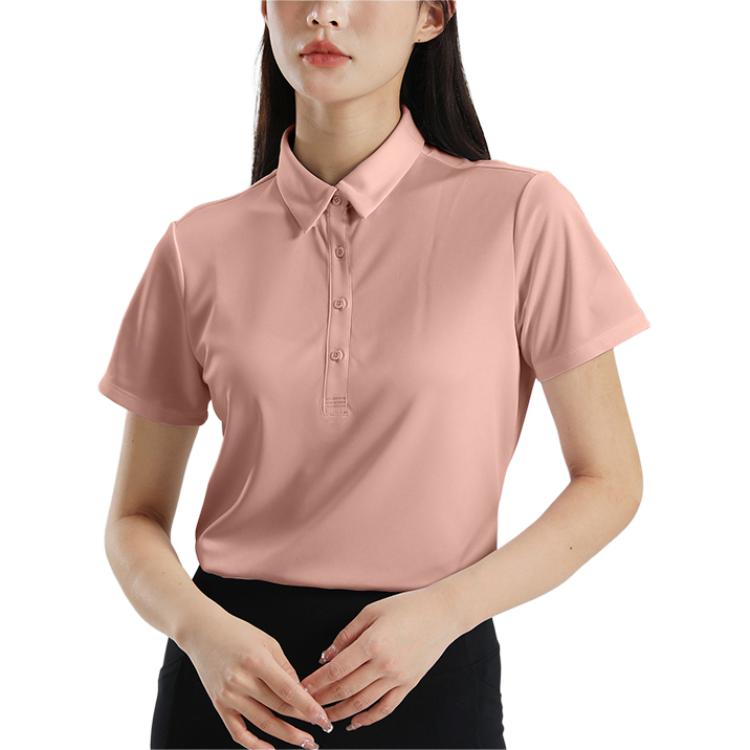 adidas Polo Shirts Women's Pink Polo Collar Moderate JF2011-