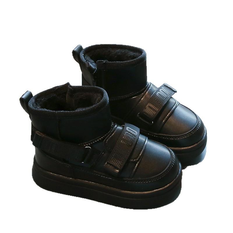 Children's Snow Boots 2025 New Winter Cotton Boots Warm and Non-slip Boys' Snow Boots Medium and Older Children's Velvet Girls' Cotton Shoes