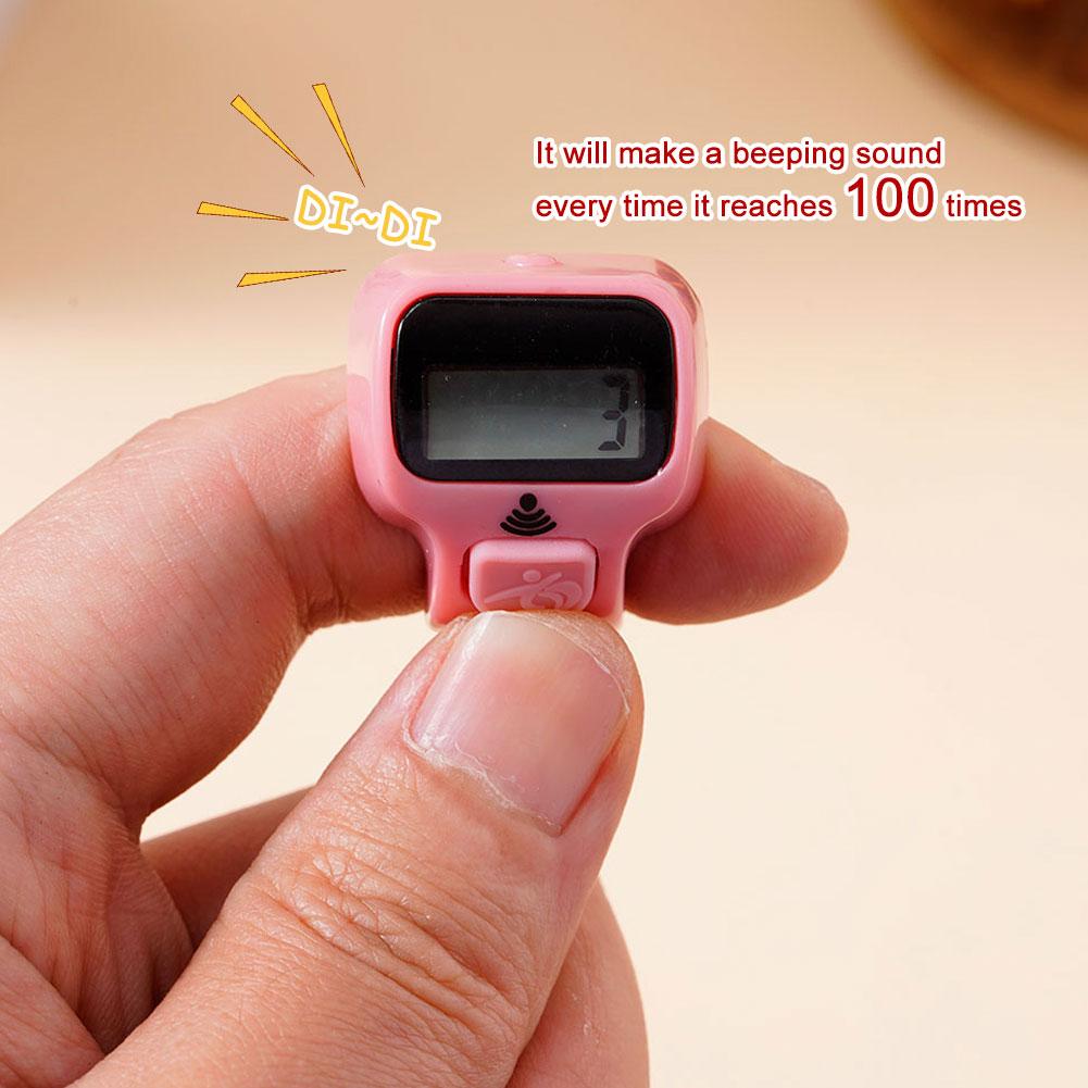 Fitness Electronic Finger Counter, Mini Digital Display Hand Tally Counter 5-Digit Number Count Clicker Resettable Clicker