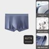 Men's 60s Pure Cotton Antibacterial Flat-Leg Boxer Briefs All-Season Plus Size Underwear