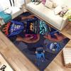 Gamer Theme Print Small Rug - Controller Console Pattern Carpet for Gaming Room Bedroom Hallway Balcony Entrance Doormat Decor