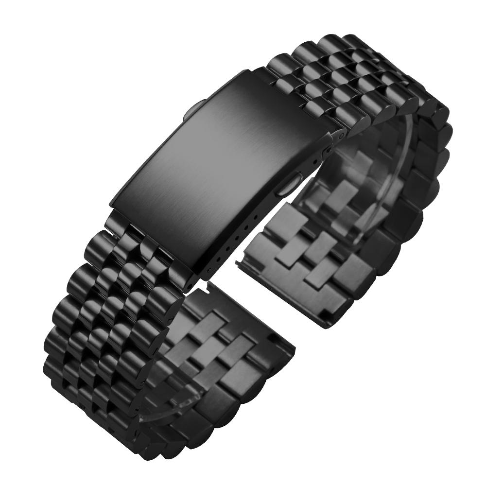 316L Straight End Stainless Steel Strap Quick Release Metal Watch Band 20mm 22mm Solid Buckle Bracelet for Seiko for Jubilee