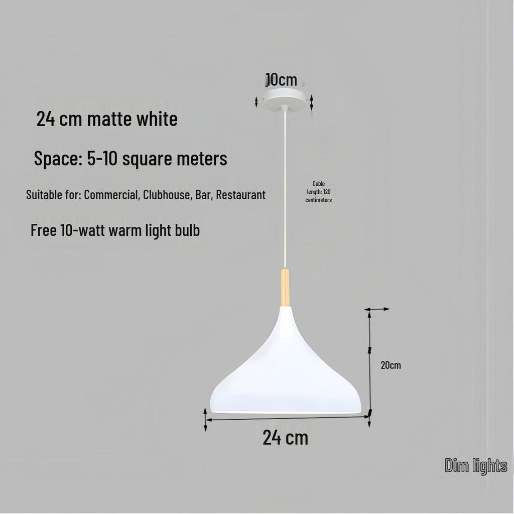 Modern Industrial Style Dining Chandelier with Creative Art Lampshade for Hot Pot/Fruit/Rice Shops