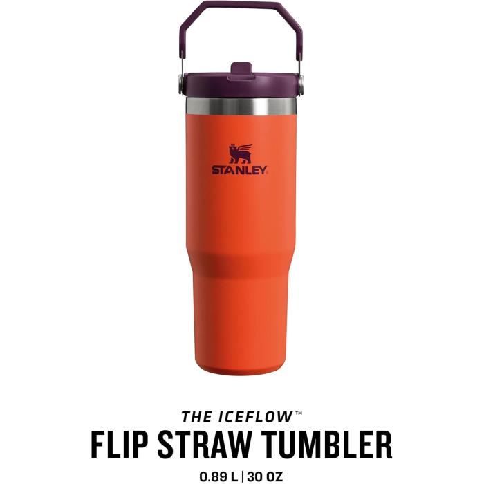 Gourde Isotherme - STANLEY - IceFlow Flip Straw - 0.89L - Étanche - Sans BPA