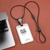 Double-Sided Transparent ID Card and Badge Holder with Round Silicone Lanyard