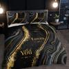 Fashion Texture Letter Duvet Cover Set 1 Duvet Cover With 2 Pillowcases High-Definition Print Home Dorm Room Decor