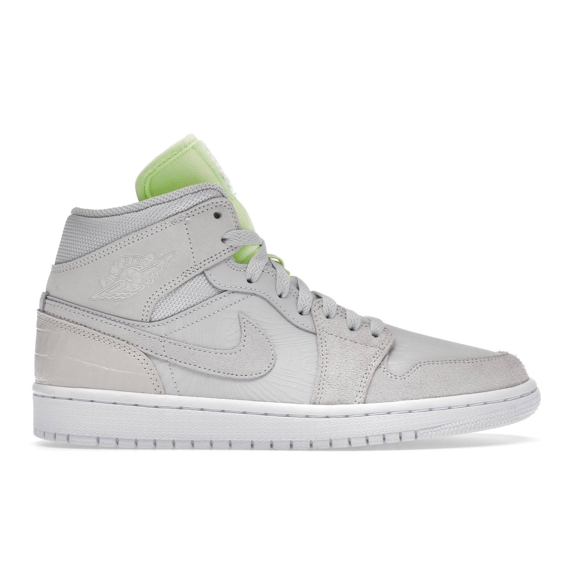 

Женские кроссовки Air Jordan 1 Mid Ghost Green Grey Vast-Grey White CV3018-001