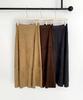Baseukala Suede Flare Long Skirt (3Colors)