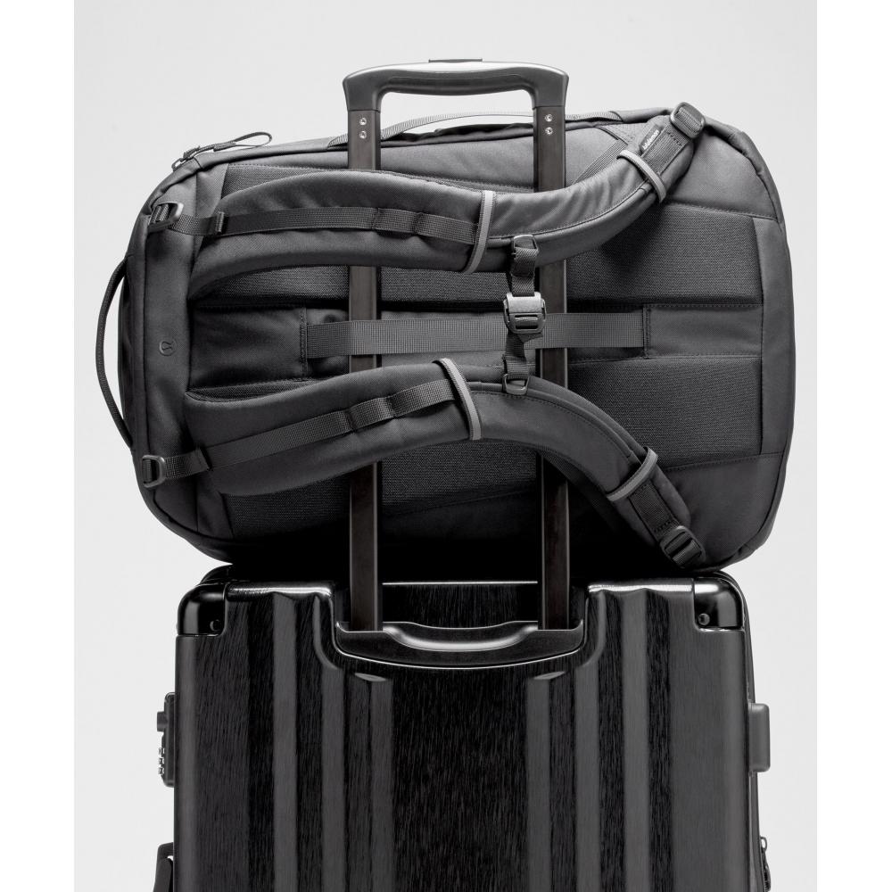 Lululemon Triple Zip Backpack 28l  Tech Canvas Black Graphite Grey