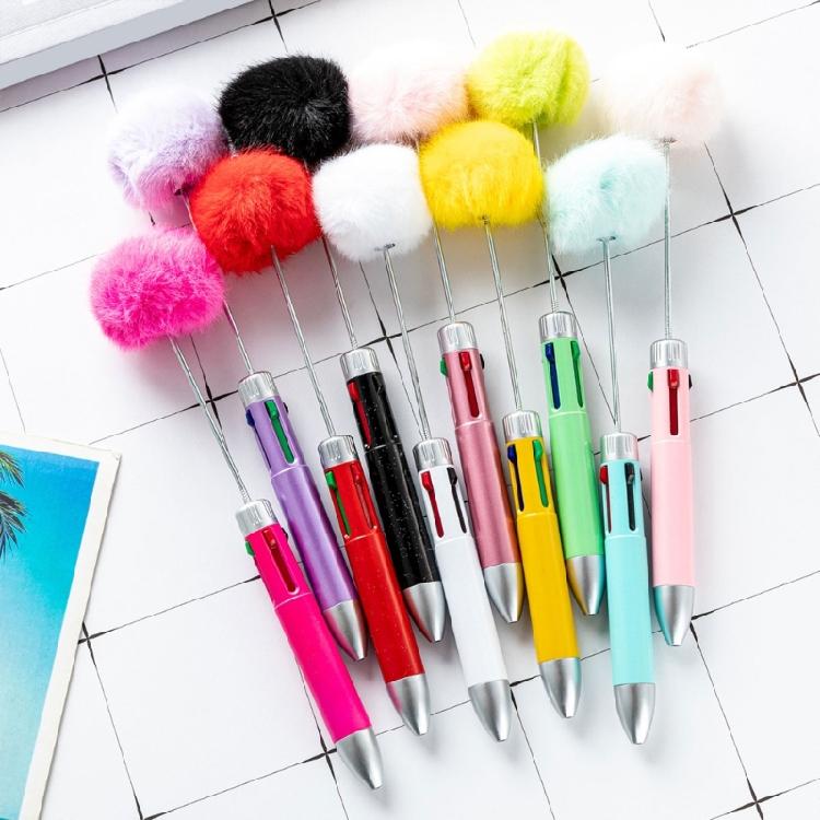 Multicolor Pen Ballpoint Beadable Retractable Ballpoint Pen 4 Color in 1 Ballpoint Pen Retractable Multicolor Pen