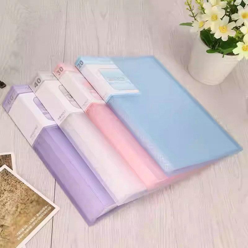 Transparent PVC Bag A5 Display Book Multi Pocket File Folder For A5 Document Organizer Paper Storage Clear File A5 Folder