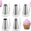 5Pcs Stainless Steel Piping Nozzle Cream Cake Cupcake Drop Flower Rose Pastry Nozzles Baking Tools #1M 6B 195 1A 853