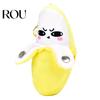 Interactive Banana Keychain Musical Plush Toy, Fruit Sensing Metronome with Sounds, Cute Accessory Sound Toy for Kids, Motion Sensor Keyring Gift Soft