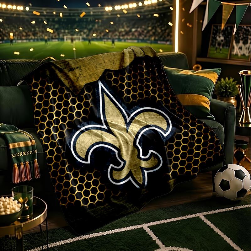 Who Dat Nation Football Blanket Lightweight Flannel Bedding Blanket Perfect for Travel, Camping, Living Rooms, Offices, Sofas, Fan Christmas gift