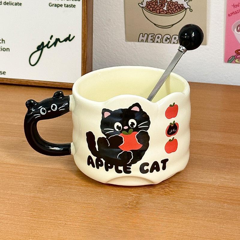 

Керамическая кружка Офисная кофейная чашка Сувенир Высококачественная чашка для воды Бытовая штабелируемая чашка Подарок на день рождения для женщин 301-400ml