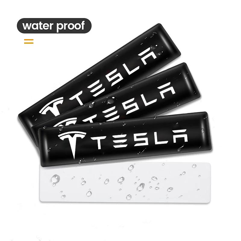 2/4/10Pcs 3D Car Badge Decorative Stickers For Tesla Model 3 Y S X Cybertruck Juguete Roadster Coil Bonina