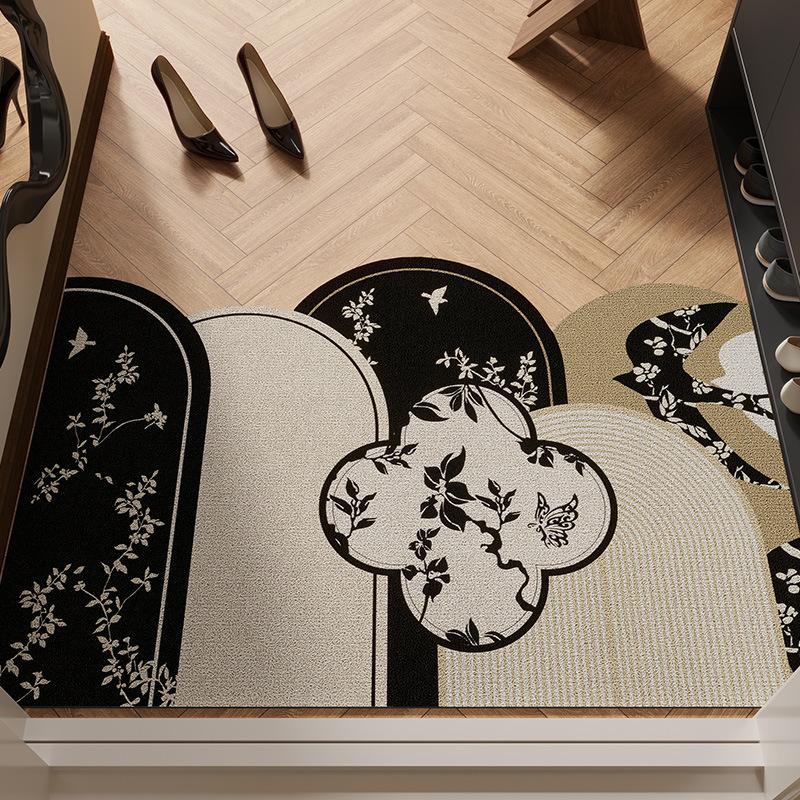 

Придверный коврик во французском стиле, бытовой противоскользящий и грязеотталкивающий коврик для пола, ПВХ входной ковер 100 * 120cm