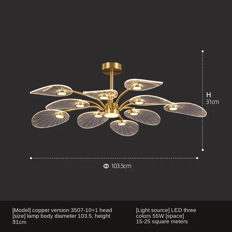 Living Room Ceiling Chandelier Modern Interior Decoration Study Bedroom Pendant Light Dining Room Kitchen Chandelier Led Lamp
