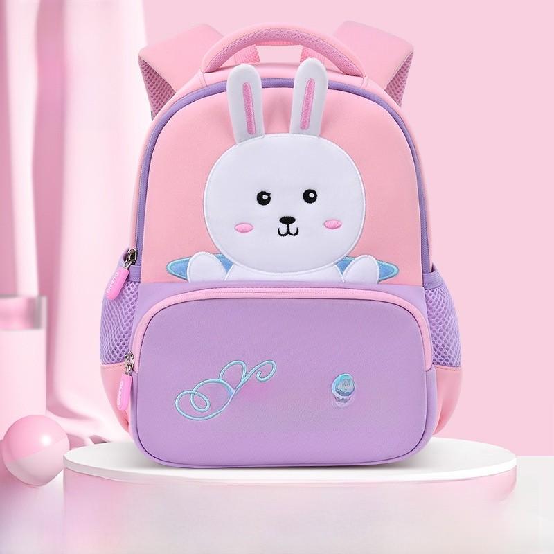 Star Rabbit Letter Childrens Backpack Bucket Bag Large Capacity Design Zipper